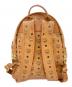 MCM (エムシーエム) スタッズバックパック ブラウン：35000円