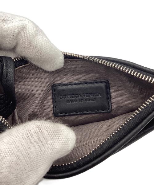BOTTEGA VENETA（ボッテガベネタ）BOTTEGA VENETA (ボッテガベネタ) イントレチャートキーリング付コインケース ブラックの古着・服飾アイテム