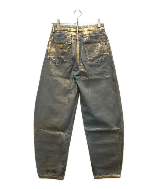 GANNI（ガニー）GANNI (ガニー) STARY ラメデニムパンツ ブルー×ゴールド サイズ:W25の古着・服飾アイテム