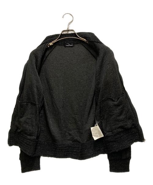 tricot COMME des GARCONS（トリココムデギャルソン）tricot COMME des GARCONS (トリココムデギャルソン) ラメジップブルゾン ブラック サイズ:FREEの古着・服飾アイテム