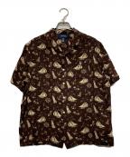 POLO RALPH LAURENポロ・ラルフローレン）の古着「ノーティカルプリントキャンプシャツ」｜ブラウン