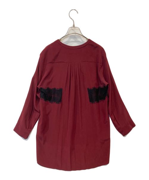 Sandro（サンドロ）Sandro (サンドロ) シルクシャツ レッド サイズ:1の古着・服飾アイテム