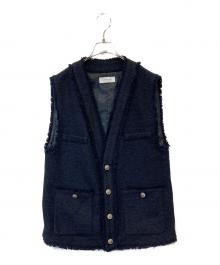 SIMPLICITE（シンプリシテ）の古着「ツイードベスト」｜ネイビー