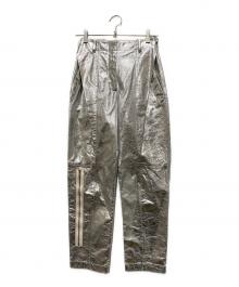 PROENZA SCHOULER（プロエンザ スクーラー）の古着「Metallic leather ZIP TROUSERS」｜シルバー