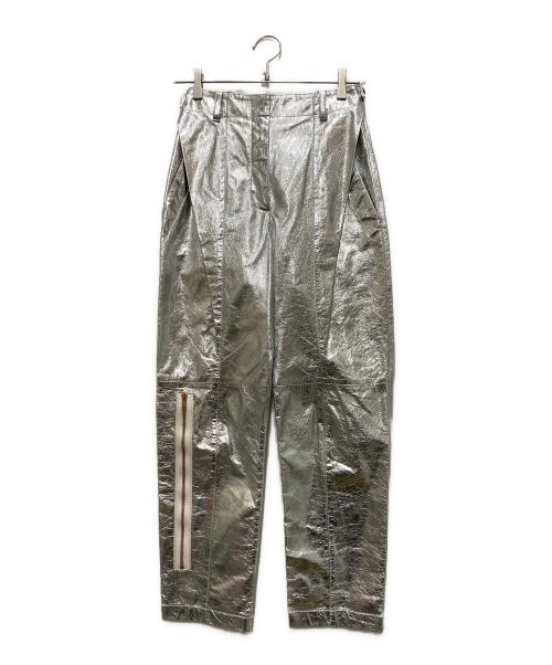 PROENZA SCHOULER（プロエンザ スクーラー）PROENZA SCHOULER (プロエンザ スクーラー) Metallic leather ZIP TROUSERS シルバーの古着・服飾アイテム