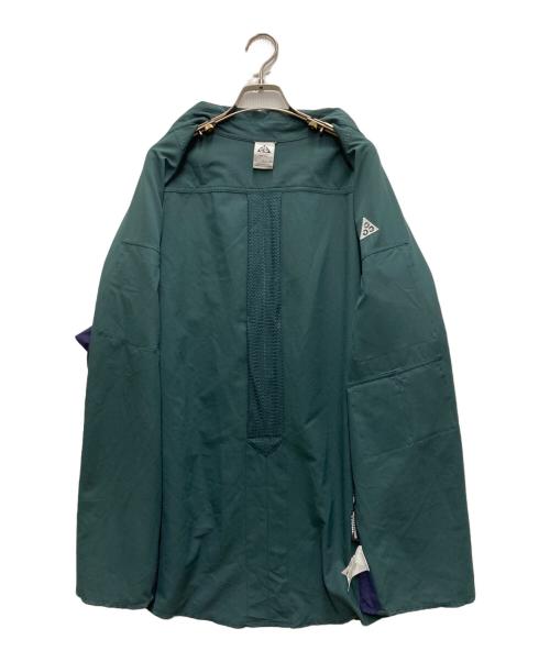 NIKE ACG（ナイキエーシージー）NIKE ACG (ナイキエーシージー) Dri-FIT UV Devastation Trail Top Shirt グリーン×ネイビー サイズ:XLの古着・服飾アイテム