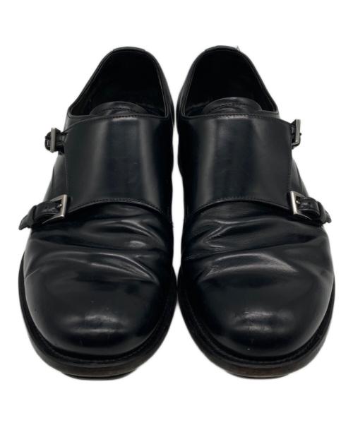 PRADA（プラダ）PRADA (プラダ) ダブルモンクストラップシューズ ブラック サイズ:7の古着・服飾アイテム