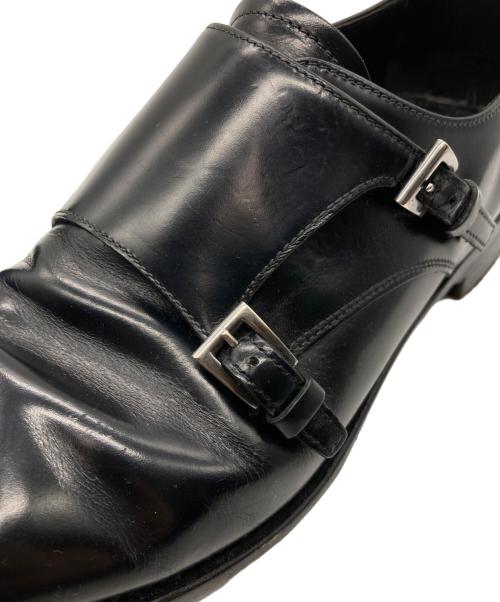 PRADA（プラダ）PRADA (プラダ) ダブルモンクストラップシューズ ブラック サイズ:7の古着・服飾アイテム