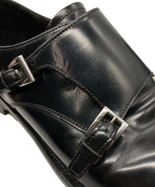 PRADA（プラダ）PRADA (プラダ) ダブルモンクストラップシューズ ブラック サイズ:7の古着・服飾アイテム