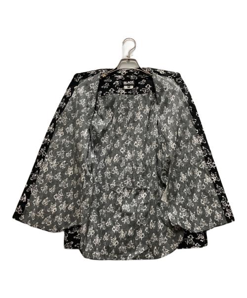 BLACK COMME des GARCONS（ブラックコムデギャルソン）BLACK COMME des GARCONS (ブラックコムデギャルソン) ベスパ総柄 レギュラーカラーシャツ ブラック サイズ:Mの古着・服飾アイテム