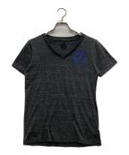 CHROME HEARTSクロムハーツ）の古着「VネックロゴTシャツ」｜グレー