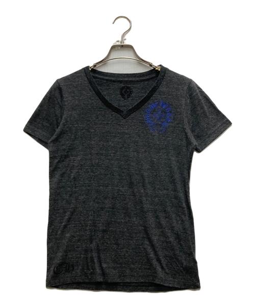 CHROME HEARTS（クロムハーツ）CHROME HEARTS (クロムハーツ) VネックロゴTシャツ グレー サイズ:Mの古着・服飾アイテム