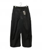 GOAT ESSENCEゴートエッセンス）の古着「TUCK CURVE WIDE PANTS」｜ブラック