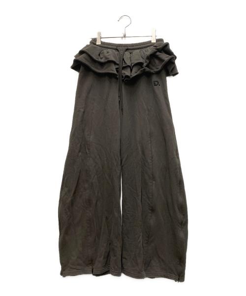 darich（ダーリッチ）Darich (ダーリッチ) ユーズドルックフリルスウェットパンツ カーキ サイズ:FREEの古着・服飾アイテム