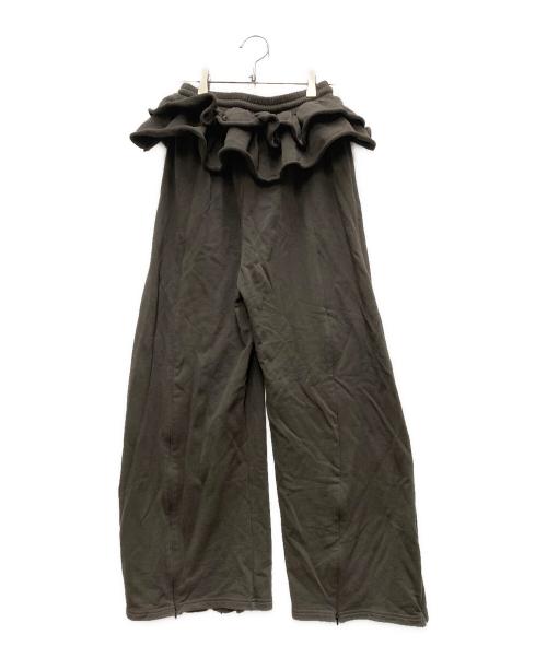 darich（ダーリッチ）Darich (ダーリッチ) ユーズドルックフリルスウェットパンツ カーキ サイズ:FREEの古着・服飾アイテム