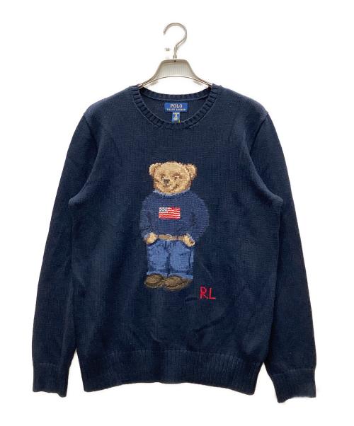 POLO RALPH LAUREN（ポロ・ラルフローレン）POLO RALPH LAUREN (ポロ・ラルフローレン) コットンポロベアニット ネイビー サイズ: XL(キッズ)の古着・服飾アイテム