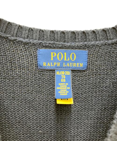 POLO RALPH LAUREN（ポロ・ラルフローレン）POLO RALPH LAUREN (ポロ・ラルフローレン) コットンポロベアニット ネイビー サイズ: XL(キッズ)の古着・服飾アイテム