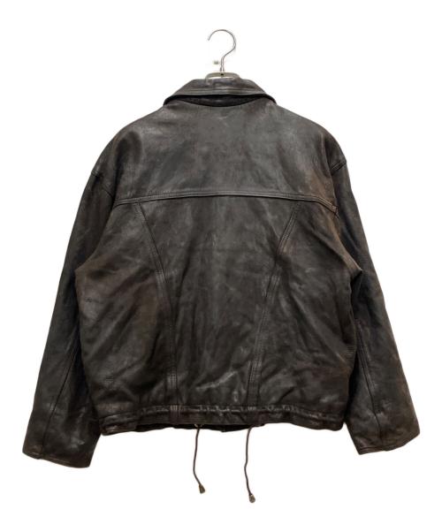 NAF NAF（ナフナフ）NAF NAF (ナフナフ) レザーファイヤーマンジャケット ブラウン サイズ:2の古着・服飾アイテム