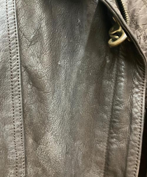 NAF NAF（ナフナフ）NAF NAF (ナフナフ) レザーファイヤーマンジャケット ブラウン サイズ:2の古着・服飾アイテム