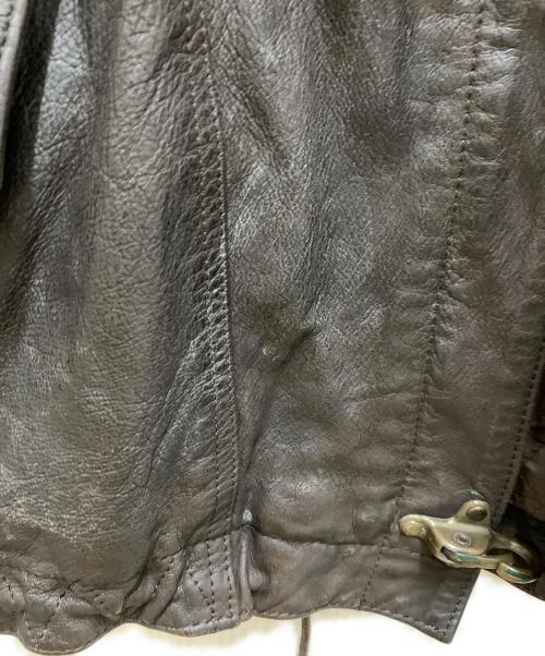 NAF NAF（ナフナフ）NAF NAF (ナフナフ) レザーファイヤーマンジャケット ブラウン サイズ:2の古着・服飾アイテム