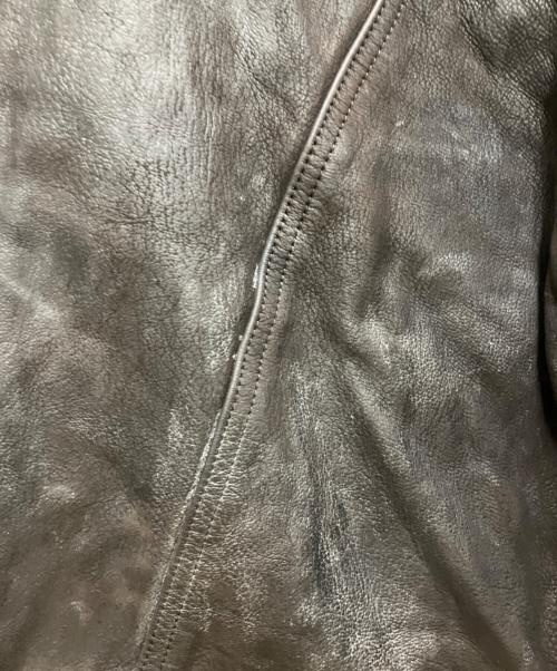 NAF NAF（ナフナフ）NAF NAF (ナフナフ) レザーファイヤーマンジャケット ブラウン サイズ:2の古着・服飾アイテム