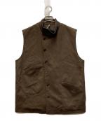m's braqueエムズブラック）の古着「STAND-UP COLLAR 9B GILET」｜ブラウン