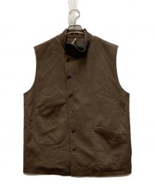 m's braque（エムズブラック）の古着「STAND-UP COLLAR 9B GILET」｜ブラウン