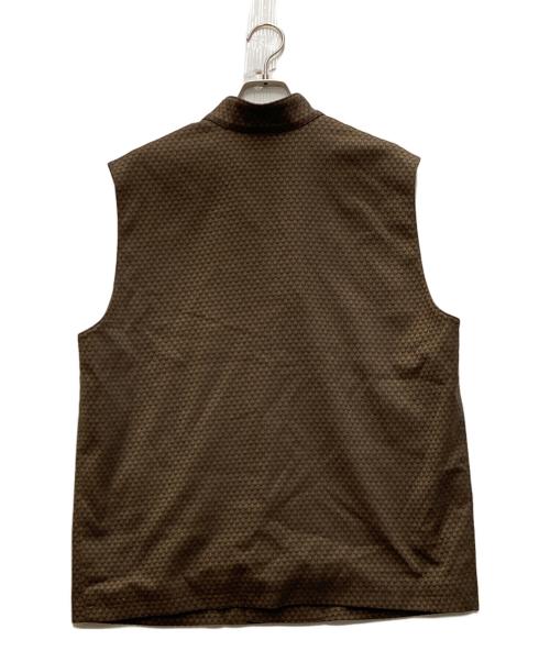 m's braque（エムズブラック）M'S BRAQUE (エムズブラック) STAND-UP COLLAR 9B GILET ブラウン サイズ:40の古着・服飾アイテム
