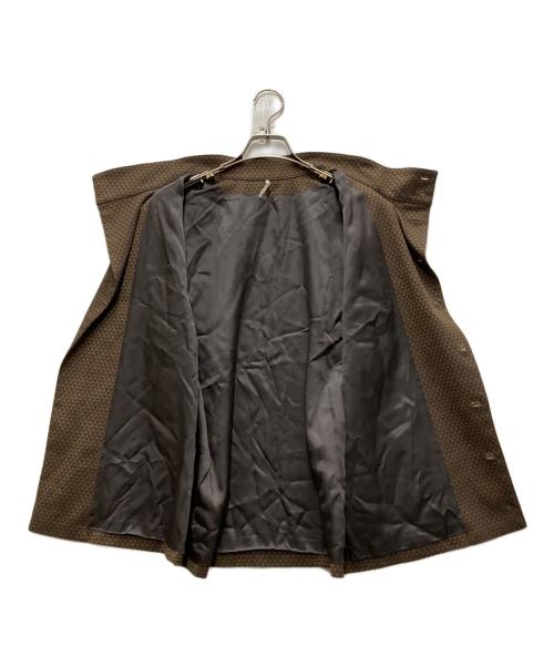 m's braque（エムズブラック）M'S BRAQUE (エムズブラック) STAND-UP COLLAR 9B GILET ブラウン サイズ:40の古着・服飾アイテム