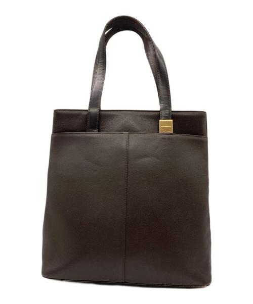 BURBERRY（バーバリー）BURBERRY (バーバリー) レザートートバッグ ブラウンの古着・服飾アイテム