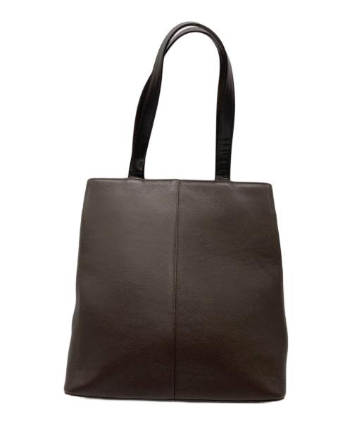 BURBERRY（バーバリー）BURBERRY (バーバリー) レザートートバッグ ブラウンの古着・服飾アイテム