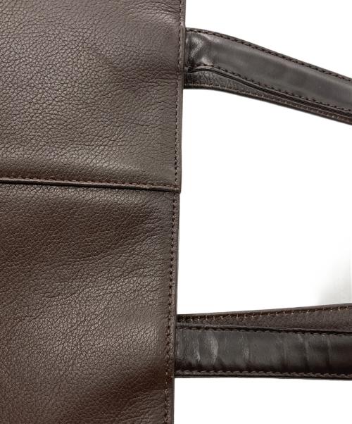 BURBERRY（バーバリー）BURBERRY (バーバリー) レザートートバッグ ブラウンの古着・服飾アイテム