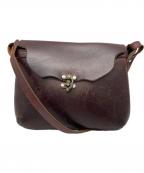 FERNAND LEATHERフェルナンド レザー）の古着「Horizontal Latch Pouch」｜ブラウン