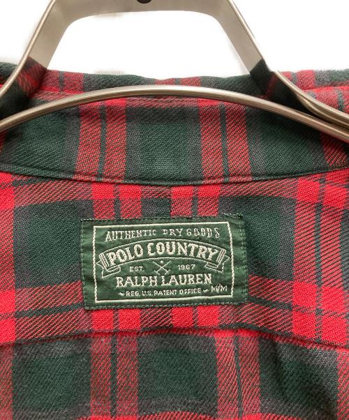 POLO COUNTRY（ポロカントリー）POLO COUNTRY (ポロカントリー) ネルシャツ レッド サイズ:Mの古着・服飾アイテム