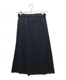 PLEATS PLEASE（プリーツプリーズ）の古着「プリーツスカート」｜ネイビー