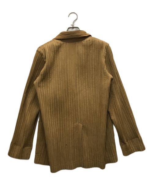 ISSEY MIYAKE（イッセイミヤケ）ISSEY MIYAKE (イッセイミヤケ) プリーツ 3B テーラードジャケット イエロー サイズ:Mの古着・服飾アイテム