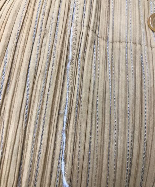 ISSEY MIYAKE（イッセイミヤケ）ISSEY MIYAKE (イッセイミヤケ) プリーツ 3B テーラードジャケット イエロー サイズ:Mの古着・服飾アイテム