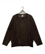 South2 West8サウスツー ウエストエイト）の古着「Crew Neck Shirt - Knit Mesh」｜ブラウン
