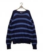 POLO RALPH LAURENポロ・ラルフローレン）の古着「90`sコットンボーダーニット」｜ネイビー