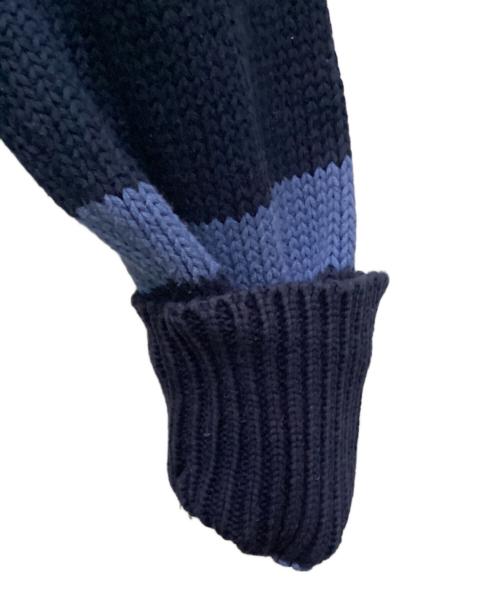 POLO RALPH LAUREN（ポロ・ラルフローレン）POLO RALPH LAUREN (ポロ・ラルフローレン) 90`sコットンボーダーニット ネイビー サイズ:Lの古着・服飾アイテム