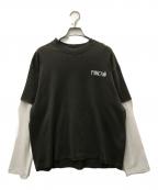 FEINICKOフェイニコ）の古着「ヴィンテージ加工レイヤードTee」｜カーキ