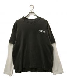 FEINICKO（フェイニコ）の古着「ヴィンテージ加工レイヤードTee」｜カーキ