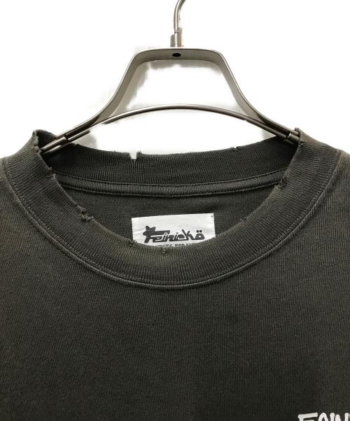 FEINICKO（フェイニコ）FEINICKÖ (フェイニコ) ヴィンテージ加工レイヤードTee カーキ サイズ:Mの古着・服飾アイテム