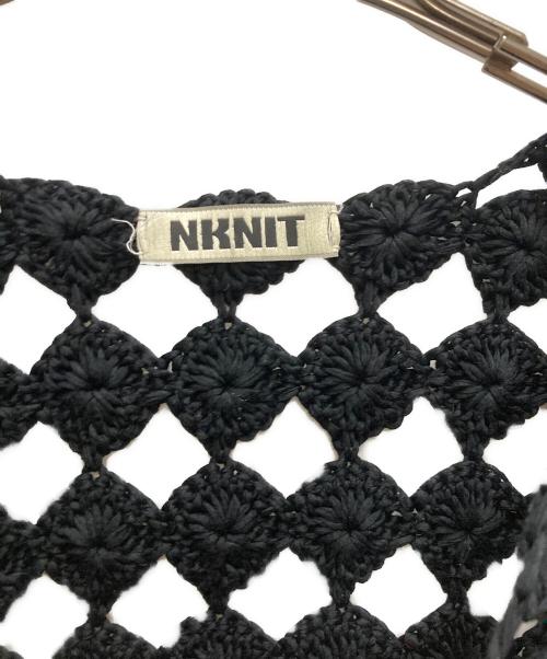 NKNIT（ンニット）NKNIT (ンニット) crochet mini tops ブラックの古着・服飾アイテム