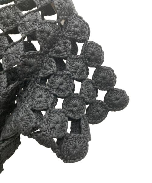 NKNIT（ンニット）NKNIT (ンニット) crochet mini tops ブラックの古着・服飾アイテム