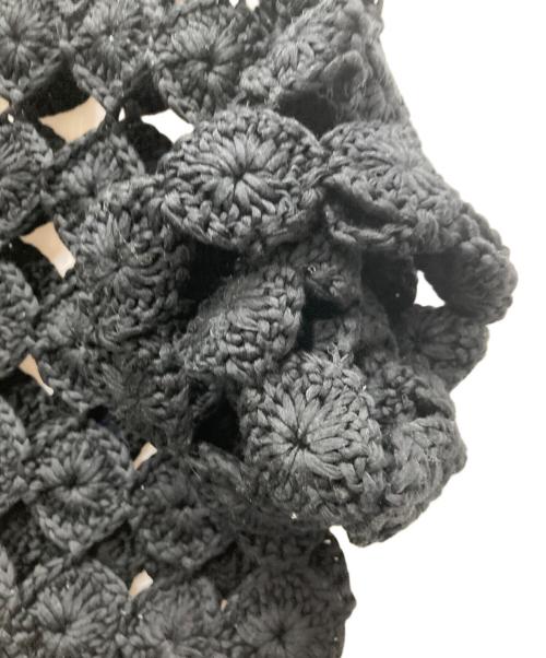NKNIT（ンニット）NKNIT (ンニット) crochet mini tops ブラックの古着・服飾アイテム