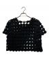 NKNIT（ンニット）の古着「crochet mini tops」｜ブラック