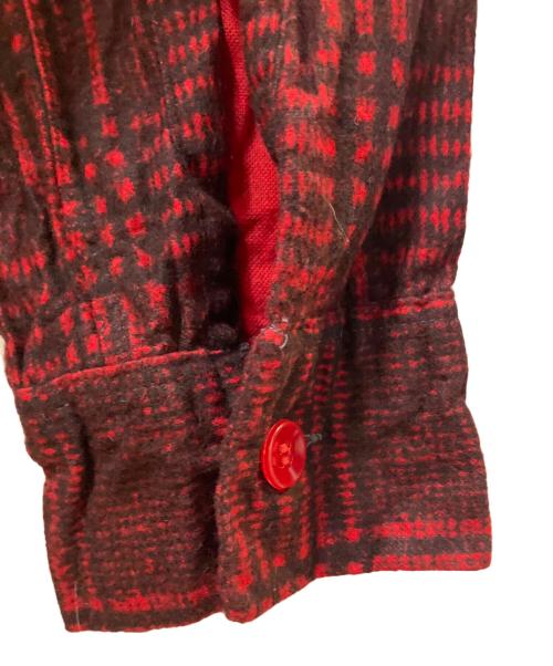 Truval（テュルーバル）Truval (テュルーバル) 60'sプリネルチェックシャツ レッド サイズ:15-15 1/2の古着・服飾アイテム