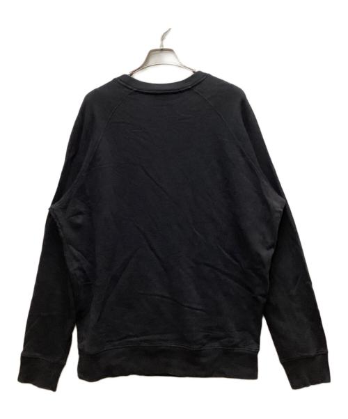 maison kitsune（メゾンキツネ）MAISON KITSUNE (メゾンキツネ) ダブルフォックスヘッド パッチ クラシック スウェットシャツ ブラック サイズ:Lの古着・服飾アイテム