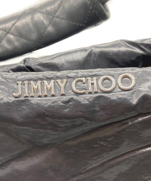 JIMMY CHOO（ジミーチュウ）JIMMY CHOO (ジミーチュウ) ナイロンレザーコンビ2WAYバック ブラックの古着・服飾アイテム